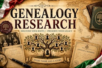 do genealogy ancestry research family tree history research expert in italy