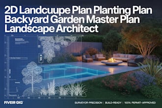 2d landscape plan planting plan backyard garden master plan landscape architect