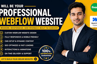 create a professional webflow website