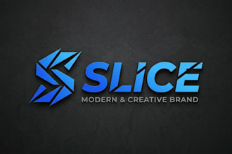 design a modern and creative slice logo for your brand