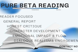 be your romance horror beta reader, honest reader feedback for authors