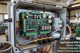 design pcb for agricultural machines with sensors, pumps and solenoids