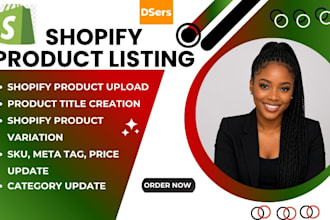 shopify product listing and manual product upload
