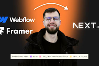 convert your webflow or framer website to next js