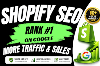 do complete seo of shopify store to increase organic sales