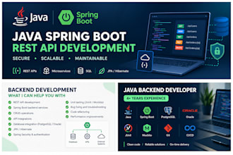 develop java spring boot backend apis