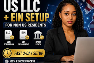 register US llc and ein number for non US residents setup