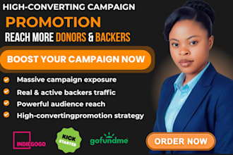 promote your crowdfunding campaign and drive organic backers and donors