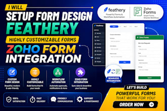 setup form design feathery highly customizable forms zoho form integration