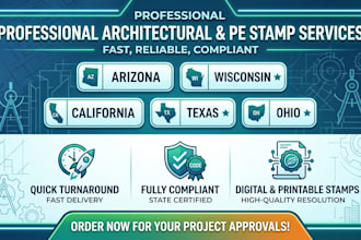 license architectural stamp pe stamp in arizona wisconsin california texas ohio