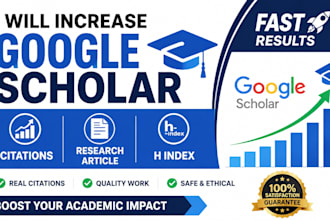 increase google scholar citations, research article and h index fast