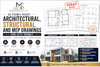do permit ready architectural, structural, and mep drawings for city permit