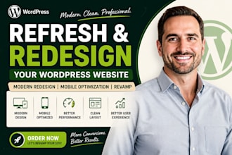 refresh wordpress website, modern redesign, mobile optimization, revamp