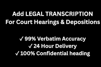 do accurate legal transcription with 99 accuracy in 24 hours