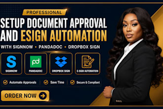 setup document approval and esign automation with signnow pandadoc dropbox sign
