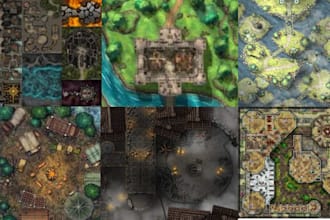 create custom fantasy dnd battle maps for ttrpg and rpg games