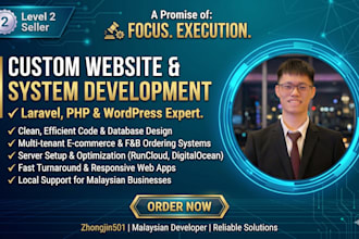 develop custom laravel web applications or fix PHP bugs