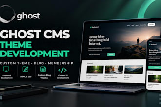 develop custom ghost cms theme for your ghost website, ghost cms website
