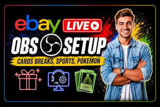 setup ebay live obs vertical stream for sports breaks