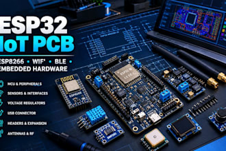 design esp32 esp8266 iot pcb and embedded circuit boards