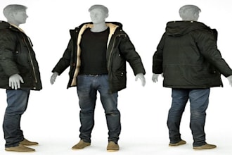 create realistic 3d second life clothing garment, mesh outfits, and 3d rigging