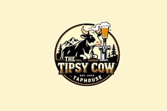 design bar beer logo for a taphouse in montana