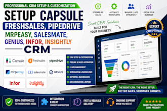 setup capsule pipedrive freshsales mrpeasy salesmate genuis infor insightly crm