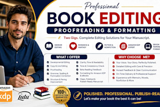 do developmental editing, proofreading romance book formatting professionally