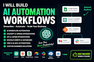 build ai automation workflows using chatgpt and zapier