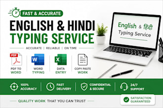 do fast and accurate english and hindi typing