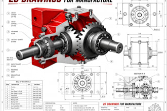 manufacturing drawings for cnc and production