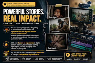 create storytelling and documentary videos for brands fast