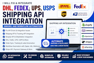 fix dhl fedex ups usps shipping API integration and shipstation automation