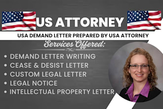 draft professional demand letter, legal notice and attorney style demand