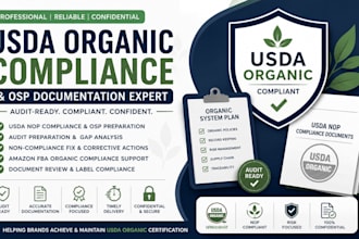 prepare usda nop organic compliance and OSP documentation