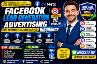 facebook lead generation advertising meta ads marketing campaign for insurance
