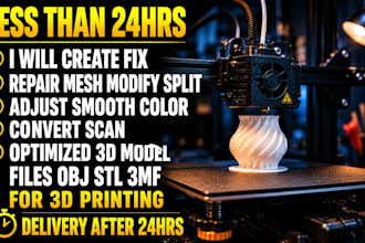 fix adjust design split color convert 3d model file obj stl 3mf for 3d printing
