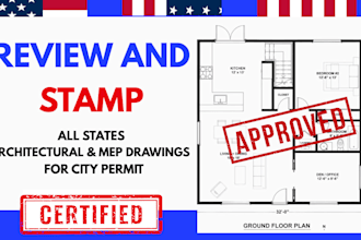do pe stamp, architectural stamp, mep stamp, architectural drawing, city permit