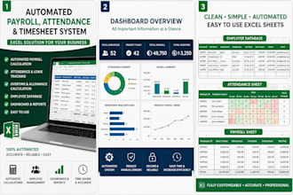 create excel payroll and attendance system