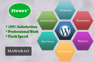 install, create, customize, optimize, fix wordpress website