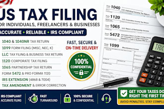 file US tax return, 1099, llc tax filing, 1040, 1120, 5472