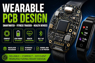 design wearable pcb for smartwatch, fitness tracker and health devices