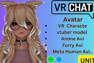 create custom vrchat avatar with rigging, toggles and unity setup 3d character