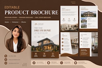 editable product brochure, guidebook,redesign brochure,real estate brochure