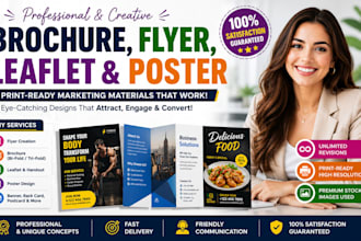 design a flyer, trifold, bifold, brochure, poster or leaflet for real estate