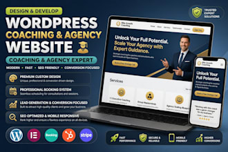 build coaching wordpress website wordpress website for agency elementor website