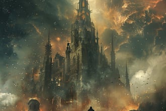 draw a fantasy book, thriller book cover for you