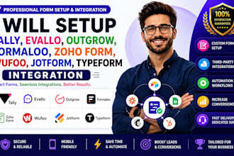 setup tally evallo outgrow formaloo zoho form wufoo jotform typeform integration