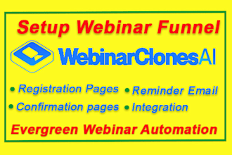build automated evergreen ai webinar funnels using webinarclonesai