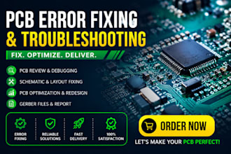 fix pcb errors, troubleshoot and redesign pcb circuit boards